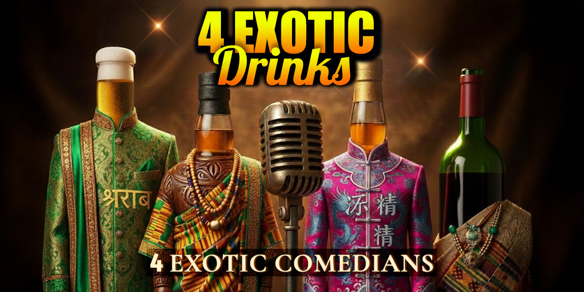 International Alcohol Tasting with Comedians - Drinks and comedy