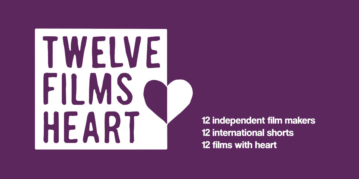 12 FILMS HEART–FRINGWORLD 12 Film Heart Film Festival 2026 Logo on purple card.